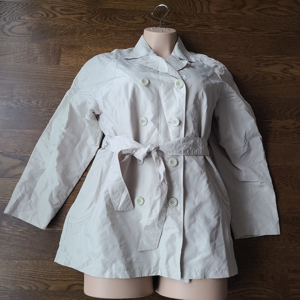 Blair Women's Beige Double-Breasted Jacket Size L